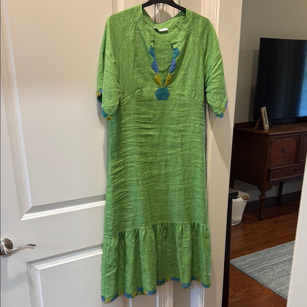 Green Linen dress